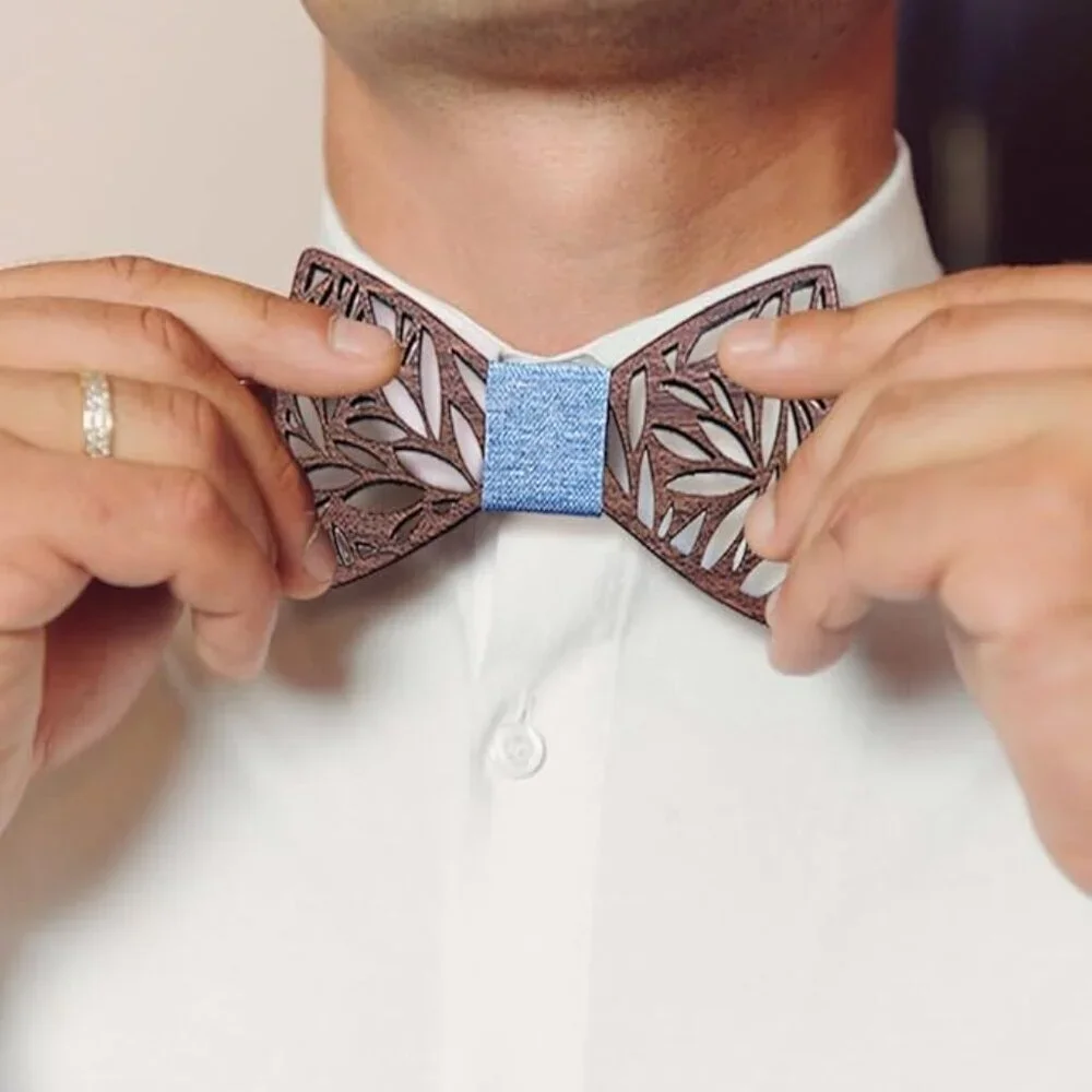 Wooden Men's Bow Tie